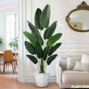 US Artificial Bird of Paradise Plant 6 Ft Tall Fake Banana Leaf Plant for Indoors and OutdoorsFaux