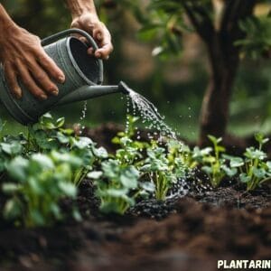 Watering Young Plants